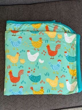 Little Sleepies Cozy Coop Chicken Print Cloud Blanket